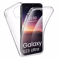 Coque intégrale 360°- Compatible Samsung Galaxy S23 Ultra – Double protection transparente