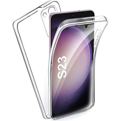 Coque intégrale 360°- Compatible Samsung Galaxy S23 – Double protection transparente