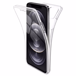 Coque intégrale 360°- Compatible Apple iPhone 15 Pro – Double protection transparente
