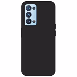 Coque en silicone noir - Compatible Oppo Reno 6 Pro