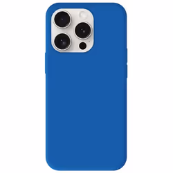 Coque en silicone bleu - Compatible Apple iPhone 15 Pro