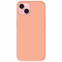 Coque en silicone rose pale - Compatible Apple iPhone 15 Plus