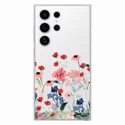 Coque en silicone - Compatible Samsung Galaxy S24 Ultra - design printemps en fleurs