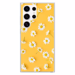 Coque en silicone - Compatible Samsung Galaxy S24 Ultra - design marguerittes
