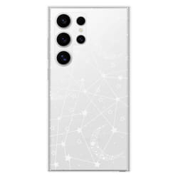 Coque en silicone - Compatible Samsung Galaxy S24 Ultra - design lignes etoilees