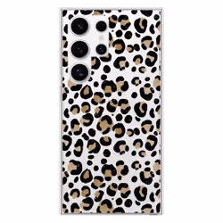 Coque en silicone - Compatible Samsung Galaxy S24 Ultra - design leopard