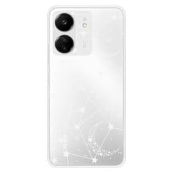 Coque en silicone - Compatible Xiaomi Redmi 13C 4G - design lignes etoilees
