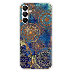 Coque en silicone - Compatible Samsung Galaxy A15 - design mandalla bleu
