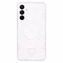 Coque en silicone - Compatible Samsung Galaxy A15 - design mandala blanc