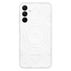 Coque en silicone - Compatible Samsung Galaxy A15 - design mandala blanc