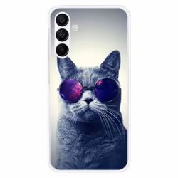 Coque en silicone - Compatible Samsung Galaxy A15 - design chat a lunette