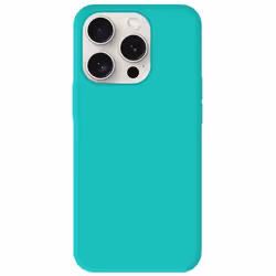 Coque en silicone vert deau - Compatible Apple iPhone 15 Pro