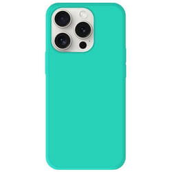Coque en silicone vert deau - Compatible Apple iPhone 15 Pro