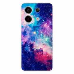 Coque en silicone - Compatible Xiaomi Redmi Note 13 Pro 5G - design galaxie bleue