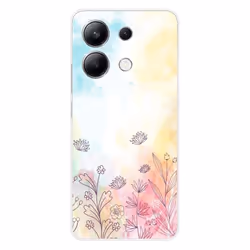 Coque en silicone - Compatible Xiaomi Redmi Note 13 4G - design watercolor flowers
