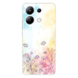 Coque en silicone - Compatible Xiaomi Redmi Note 13 4G - design watercolor flowers