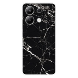 Coque en silicone - Compatible Xiaomi Redmi Note 13 4G - design marbre noir