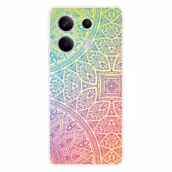 Coque en silicone - Compatible Xiaomi Redmi Note 13 5G - design mandala pastel
