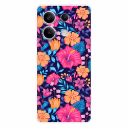 Coque Silicone Imprimée - 1001 Coques - Xiaomi Redmi Note 13 5G - Fleurs Exotiques - Souple - Transparent