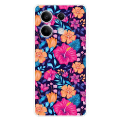 Coque Silicone Imprimée - 1001 Coques - Xiaomi Redmi Note 13 5G - Fleurs Exotiques - Souple - Transparent