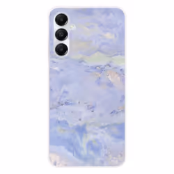 Coque en silicone - Compatible Samsung Galaxy A25 - design marbre bleu