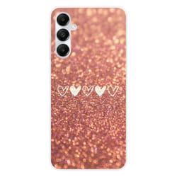 Coque en silicone - Compatible Samsung Galaxy A05S - design paillettes coeur