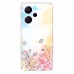 Coque en silicone - Compatible Xiaomi Redmi Note 13 Pro Plus 5G - design watercolor flowers