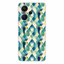 Coque en silicone - Compatible Xiaomi Redmi Note 13 Pro Plus 5G - design toucan losange