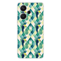 Coque en silicone - Compatible Xiaomi Redmi Note 13 Pro Plus 5G - design toucan losange