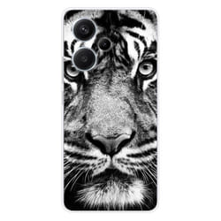 Coque en silicone - Compatible Xiaomi Redmi Note 13 Pro Plus 5G - design tigre blanc et noir
