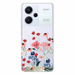 Coque en silicone - Compatible Xiaomi Redmi Note 13 Pro Plus 5G - design printemps en fleurs