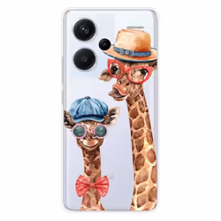Coque en silicone - Compatible Xiaomi Redmi Note 13 Pro Plus 5G - design funny girafe