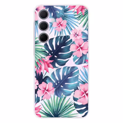 Coque en silicone - Compatible Samsung Galaxy A55 5G - design tropical aquarelle