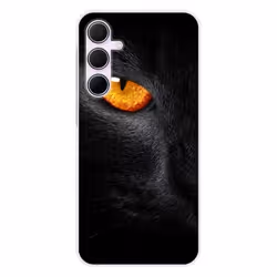 Coque en silicone - Compatible Samsung Galaxy A55 5G - design oeil de panthere