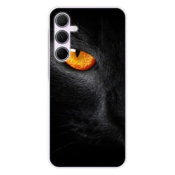 Coque en silicone - Compatible Samsung Galaxy A55 5G - design oeil de panthere