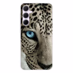 Coque en silicone - Compatible Samsung Galaxy A55 5G - design oeil de leopard