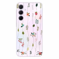 Coque en silicone - Compatible Samsung Galaxy A55 5G - design montee de fleurs
