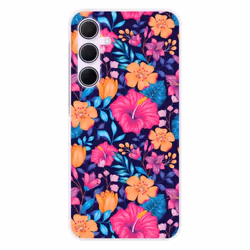 Coque Silicone Imprimée - 1001 Coques - Galaxy A55 5G - Fleurs Exotiques - Protection Optimale - Souple