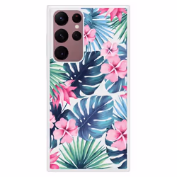 Coque Silicone Renforcée - Samsung - Galaxy S22 Ultra - Tropical Aquarelle - Résistance Chocs - Souple