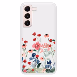 Coque Silicone renforcée - Samsung - Galaxy S22 - Impression Printemps en fleurs - Résistance accrue - Souple