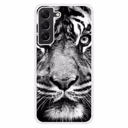Coque Silicone Renforcée - Samsung - Galaxy S22 Plus - Tigre Blanc et Noir - Antichoc - Impression Brillante