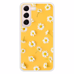 Coque Silicone Renforcée - Samsung - Galaxy S22 - Imprimée Marguerittes - Résistance Chocs - Brillante