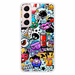 Coque en silicone renforcé - Samsung - Galaxy S22 - Multicolore - Graffiti - Résistance accrue