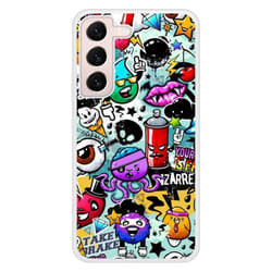 Coque en silicone renforcé - Samsung - Galaxy S22 - Multicolore - Graffiti - Résistance accrue
