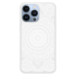Coque Silicone Renforcée - Apple - iPhone 13 Pro - Mandala Blanc - Imprimée en France - Souple