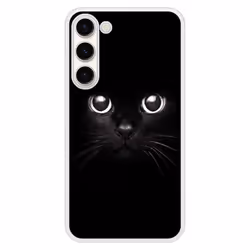 Coque Silicone Renforcée - Samsung - Galaxy S23 Plus - Yeux de chat - Antichoc - Impression brillante