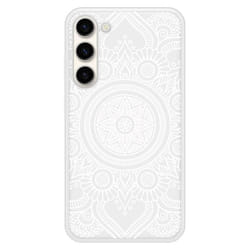 Coque Silicone Renforcée - Samsung - Galaxy S23 Plus - Mandala Blanc - Imprimée en France - Souple