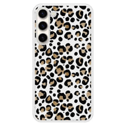 Coque Silicone Renforcée - Samsung - Galaxy S23 Plus - Design Léopard - Antichoc - Impression Brillante