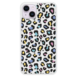 Coque Silicone Renforcée - Apple - iPhone 15 Plus - Léopard Coloré - Antichoc - Impression Brillante