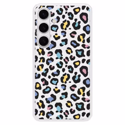 Coque Silicone Renforcée - Samsung - Galaxy S24 Plus - Léopard Coloré - Antichoc - Impression Brillante